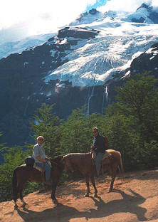 glaciar Castaño Overa, pampa linda, cabalgatas, tronador, glaciares