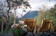 Back Deck of the Lodge overlooking Chilko River