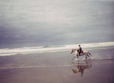 Riding by the sea