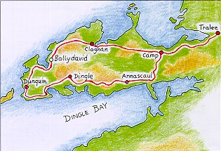 Dingle Way Walking Tour in Ireland - Map