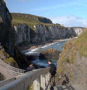 Cross the Carrick-a-Rede Rope Bridge County Antrim