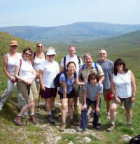 Walkers in Connemara, County Galway