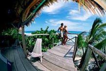 Long Caye tent palapa.