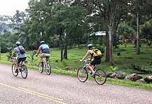 Biking the Hummingbird Highway, on the way to the jungle single track.