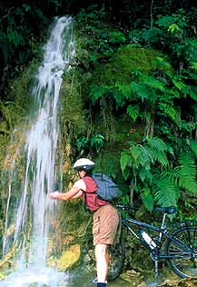 Mountain biking in Belize.