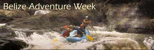 Rafting the Class IV rapids of the Macal River in Belize.